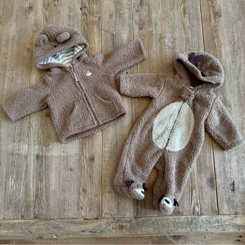 Gap Kids Teddy Onesie & Sweater (0-3M)